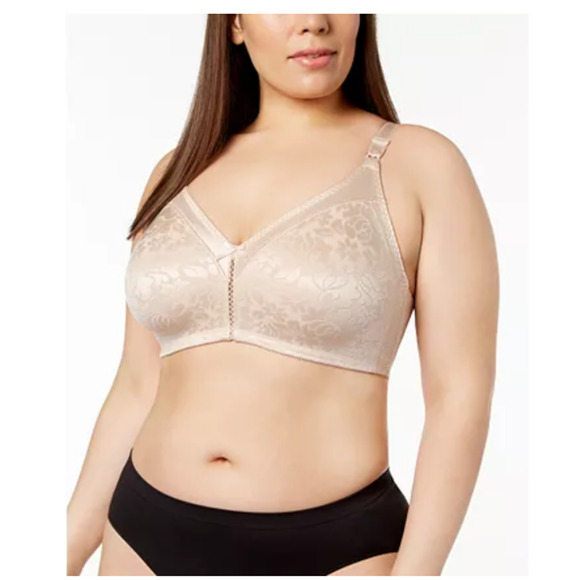 Bali Women Double Support Lace Wirefree Soft Taupe Size 42C - Picture 1 of 2